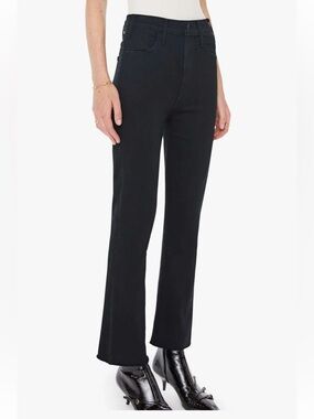 MOTHER The Hustler Ankle Fray Black Jeans Size 27